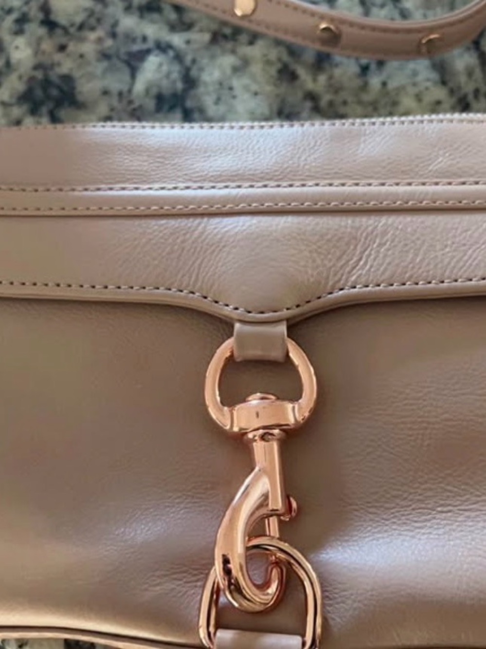 Rebecca Minkoff M.A.C. Light Pink Leather Crossbody Bag with Rose Gold Tone - Picture 6 of 7